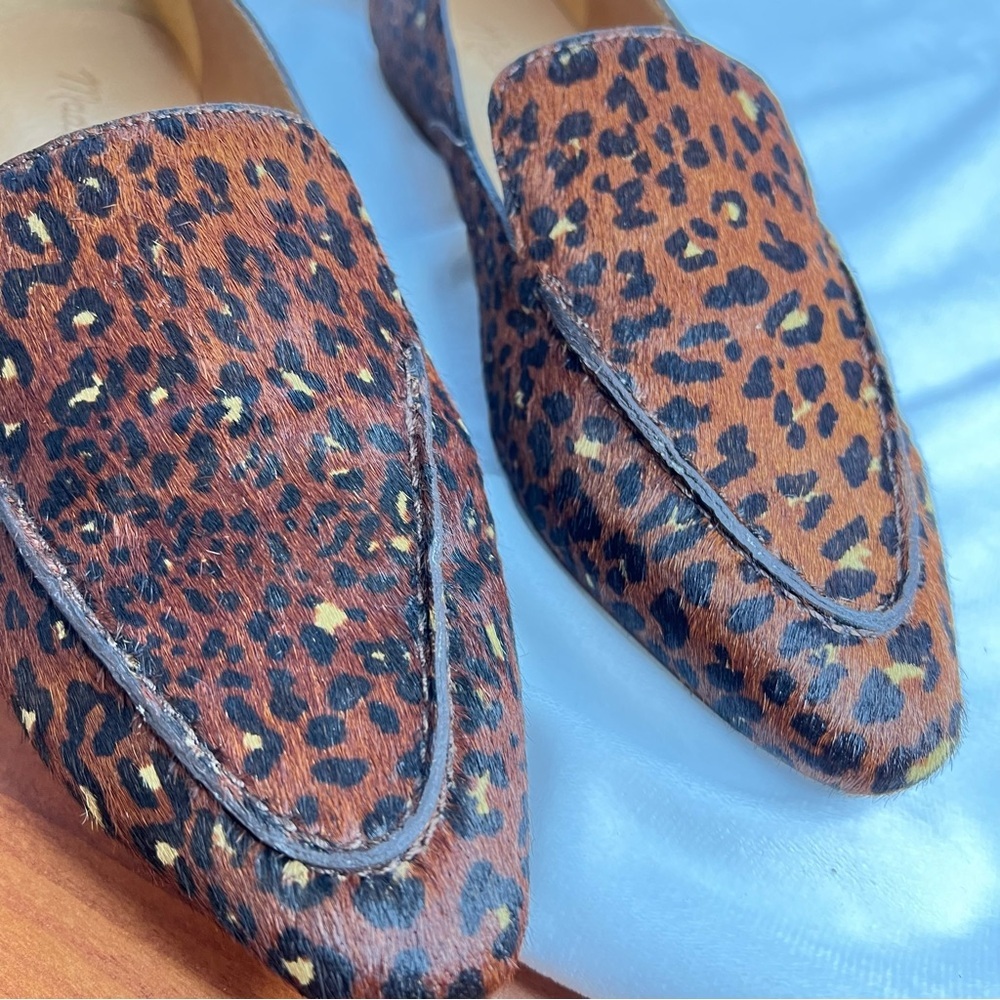 MADEWELL The Frances Skimmer in Painted Leopard Calf Hair Sz 6.5 - Picture 7 of 15